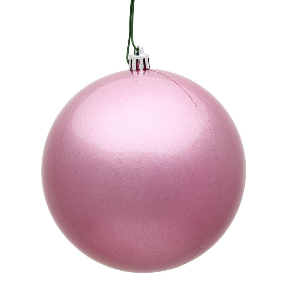 Front. Vickerman - Vickerman 12" Pink Candy Ball UV Drilled Cap - Pink.