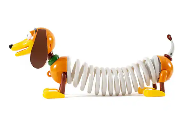 Front. Disney - Disney Pixar Toy Story Slinky Dog Mood Light | Slinky Dog Mood Lamp | 12 Inches - Brown.