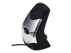 Front. KINESIS - DXT2 Ergonomic Vertical USB Wired Office Mouse - Black Silver.