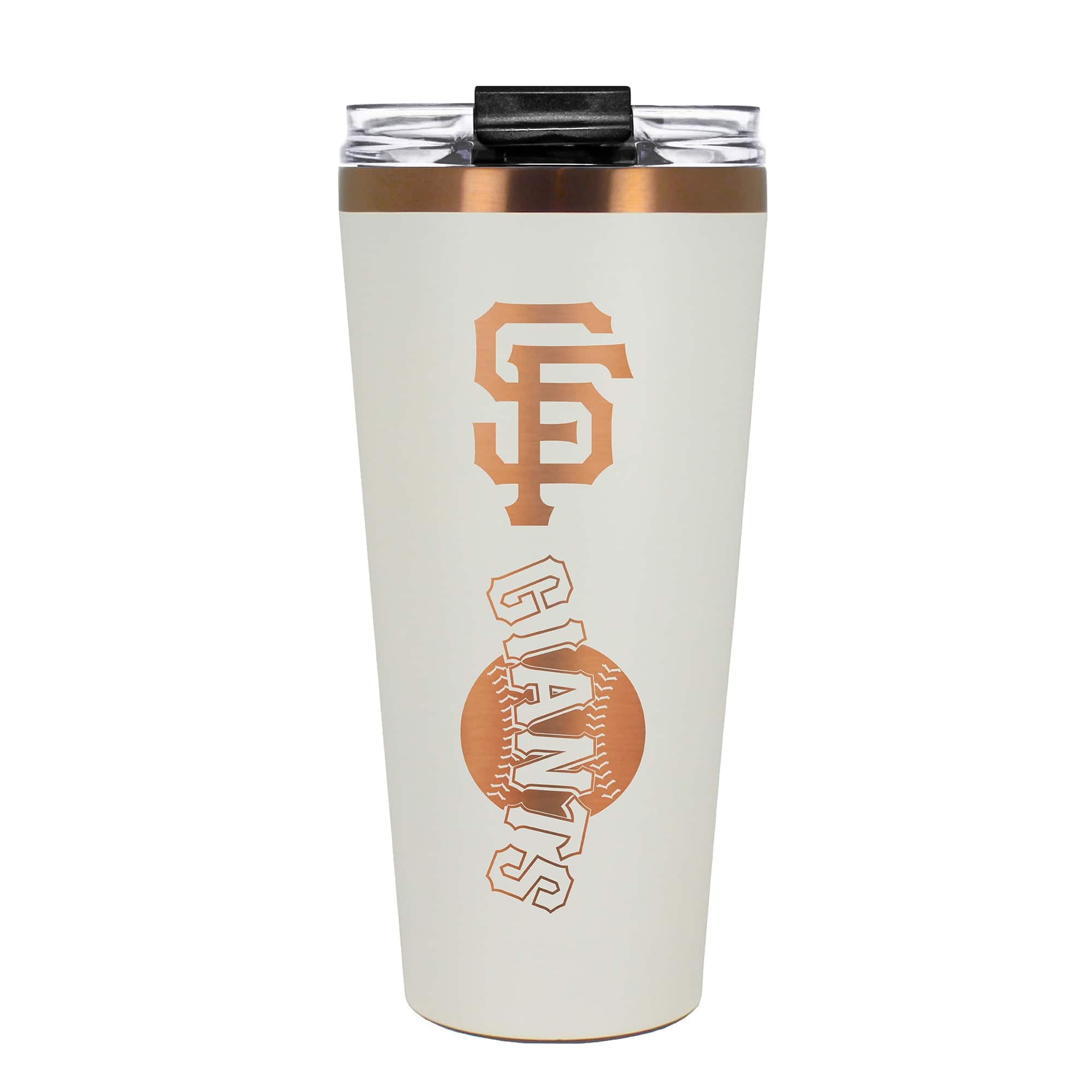 Front. Great American Products - San Francisco Giants 30oz. Big Slim Tumbler - Cream.
