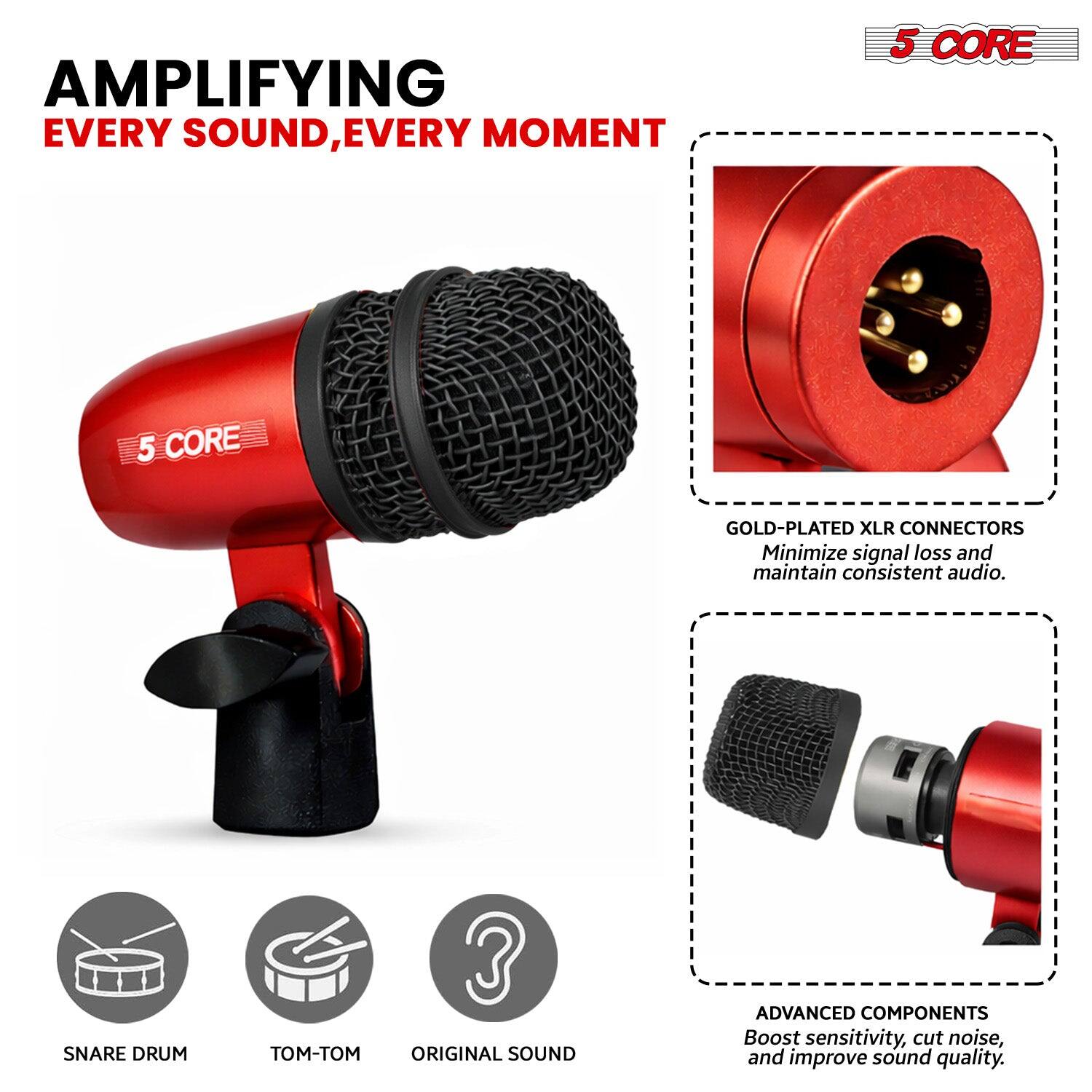 AMPLIFYING EVERY SOUND, EVERY MOMENT

5 CORE

GOLD-PLATED XLR CONNECTORS
Minimize signal loss and maintain consistent audio.

SNARE DRUM 3 - ORIGINAL SOUND
ADVANCED COMPONENTS
Boost sensitivity, cut noise, and improve sound quality.