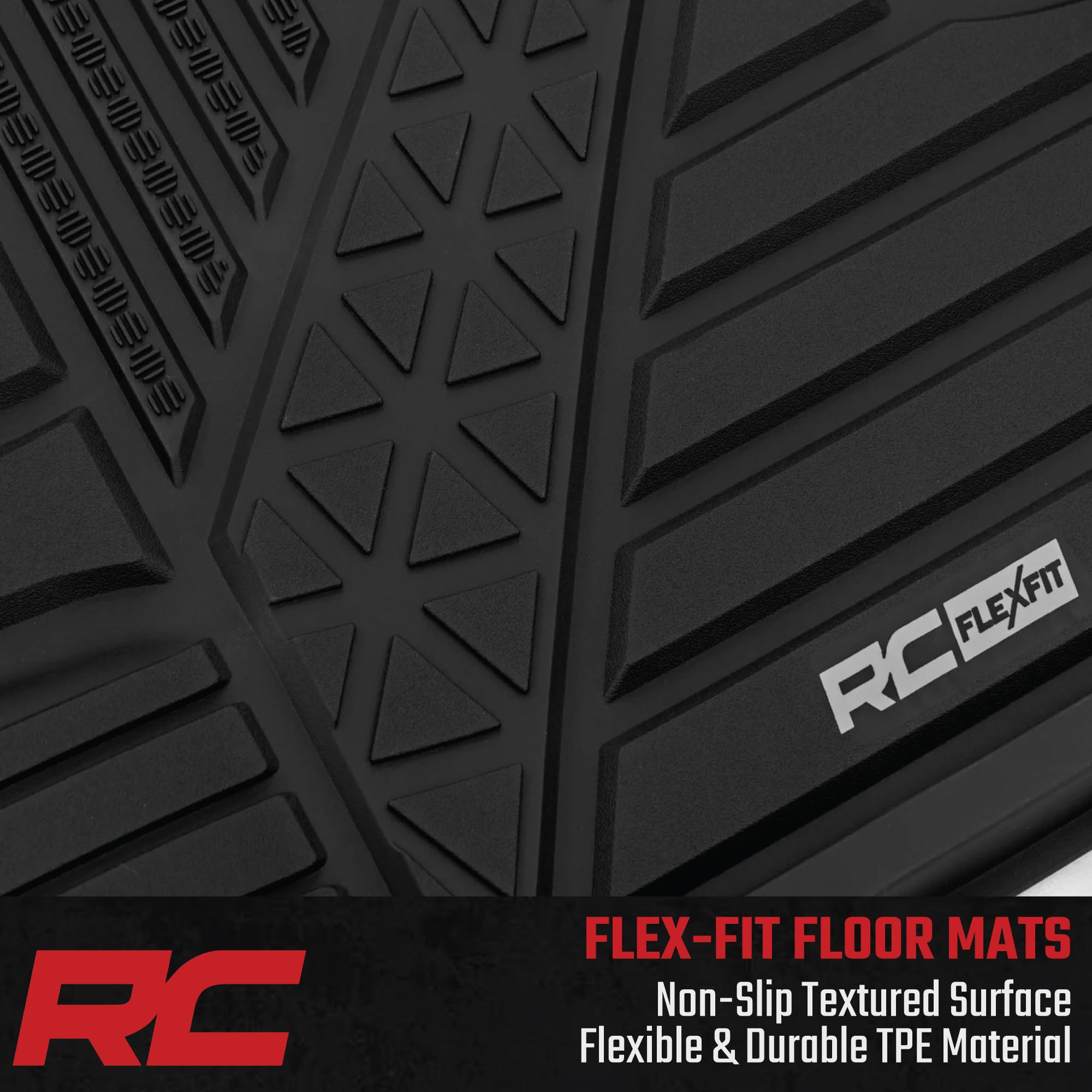 FLEX-FIT FLOOR MATS  
Non-Slip Textured Surface  
Flexible & Durable TPE Material