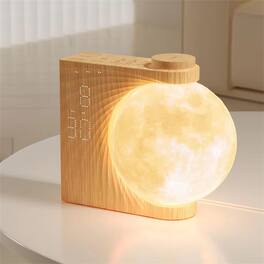 Luckbyte - Moonlight Alarm Clock for Heavy Sleepers with 10 Color Effects, Sunrise Wake-up Light, and 10 Soothing Nature Sounds