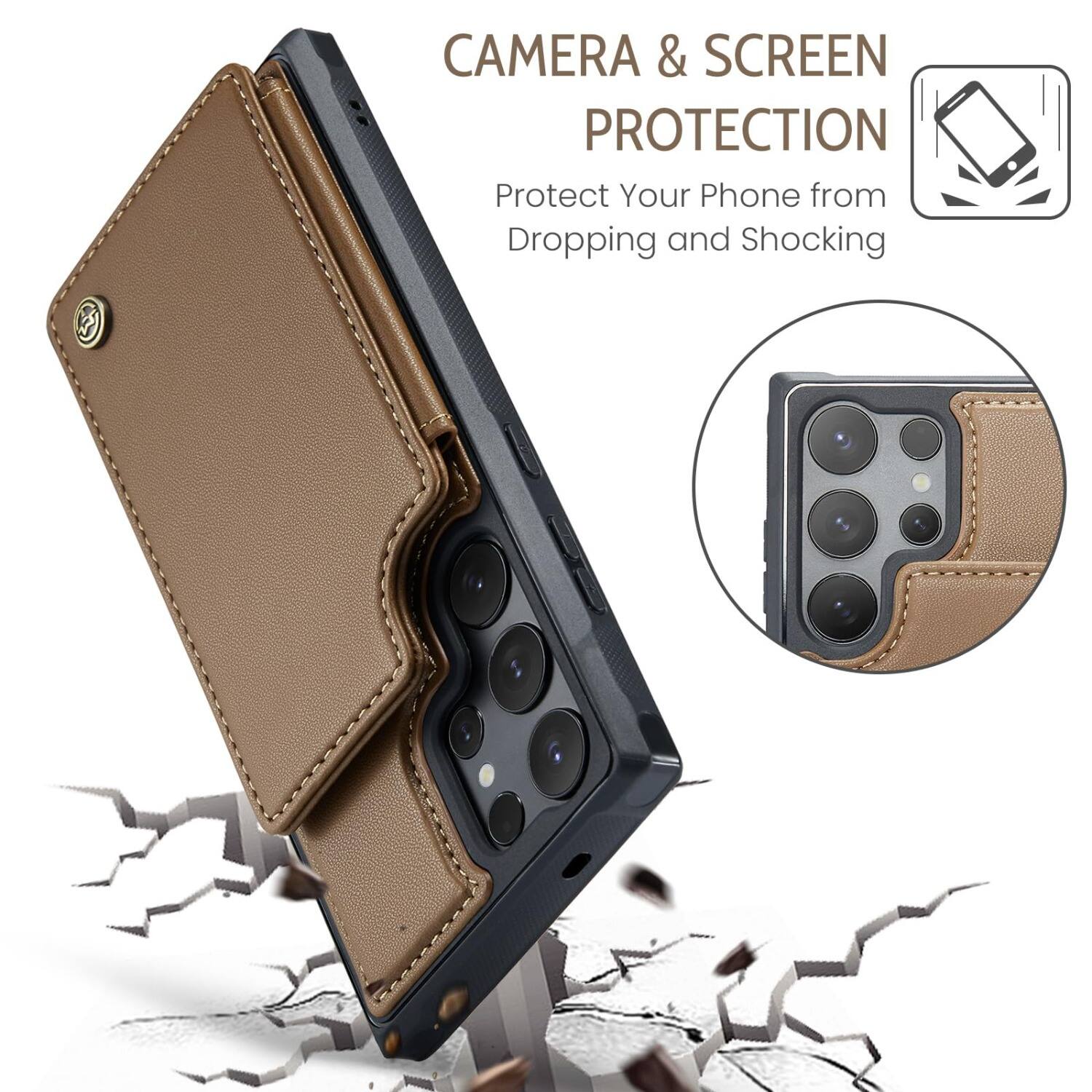 CAMERA & SCREEN PROTECTION  
Protect Your Phone from Dropping and Shocking