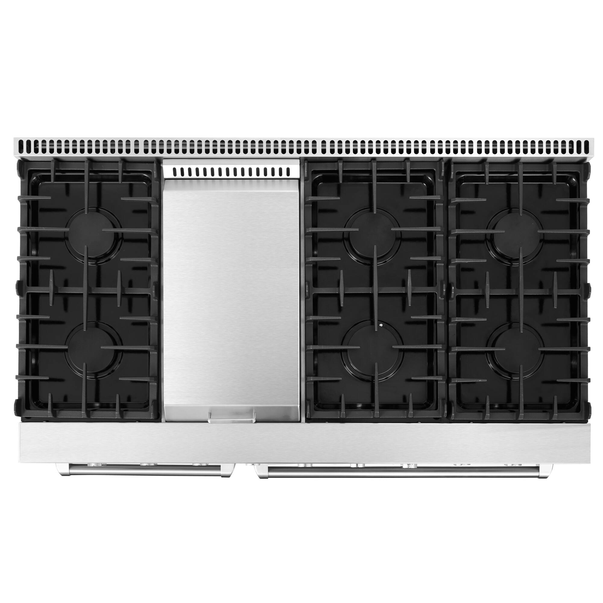 Alt View 7. COSMO - COS-EPGR486G 48 in. Haven Collection 7 cu. ft. Double Oven Gas Range, 6 Burners, Griddle, Convection, Knob LEDs - Stainless Steel.