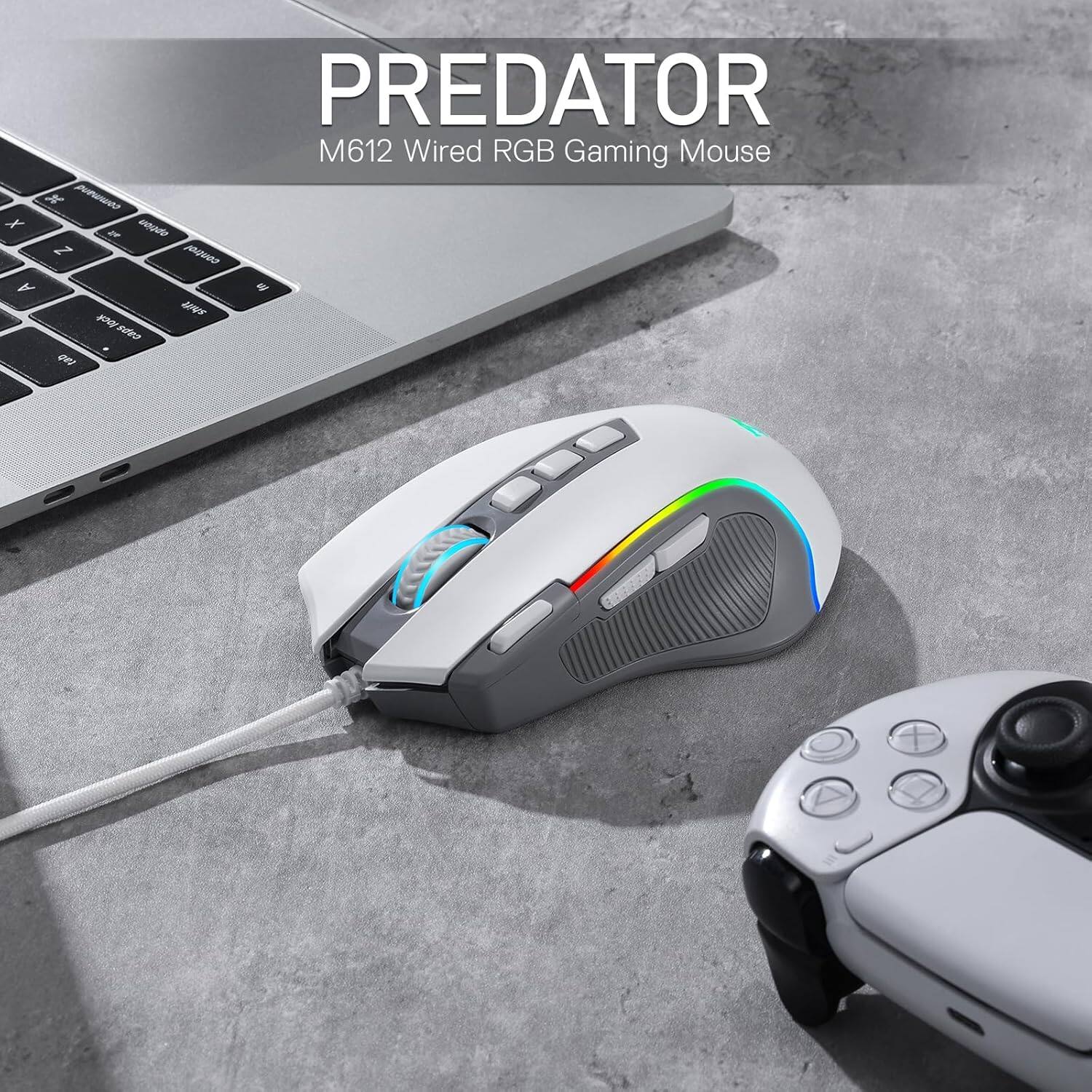 PREDATOR M612 Wired RGB Gaming Mouse

X command
Z control
A lock
shift
caps
tab
