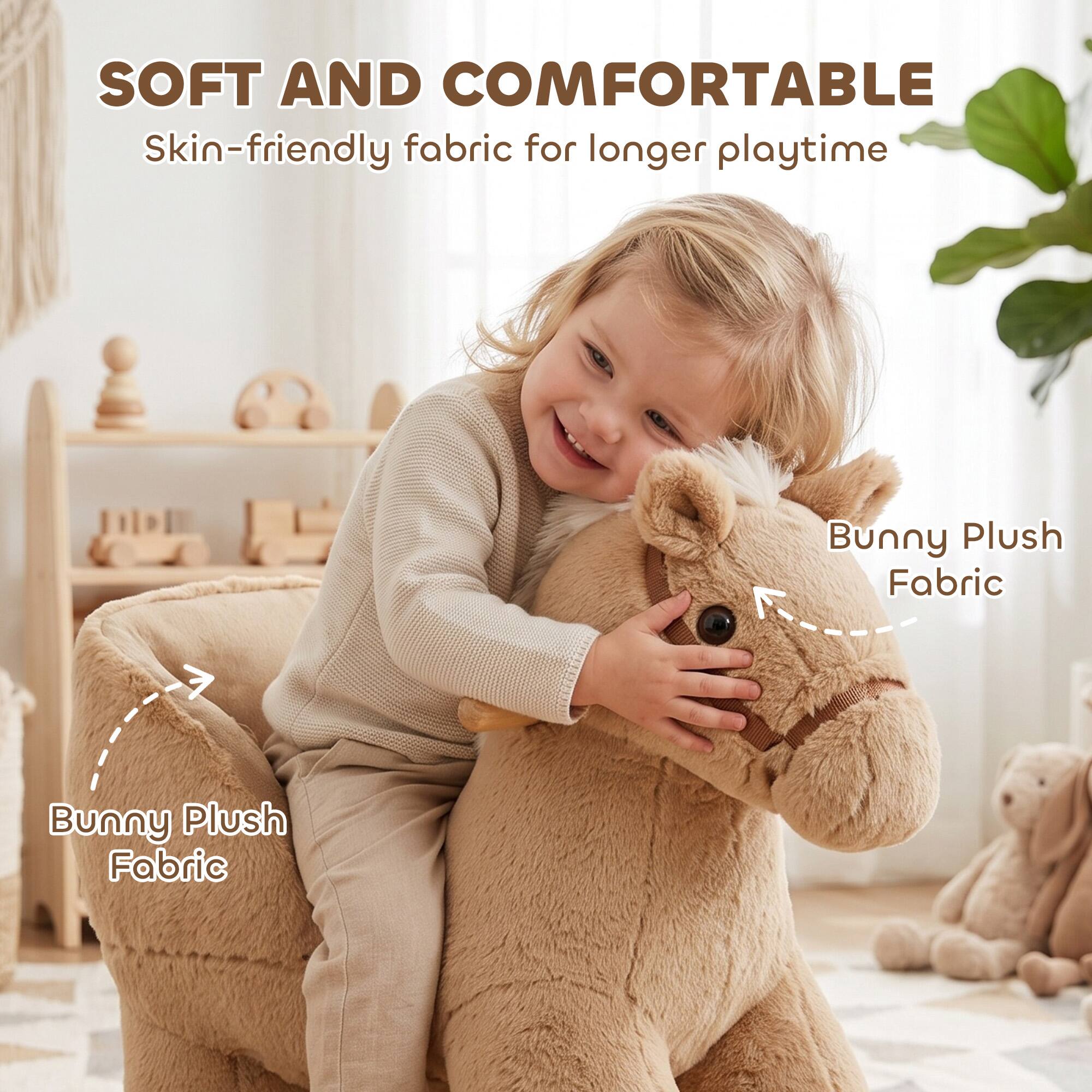 SOFT AND COMFORTABLE  
Skin-friendly fabric for longer playtime

Bunny Plush Fabric