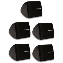 Theater Solutions by Goldwood - TS30B Mountable Indoor Speakers Bookshelf 5 Piece Pack - Black