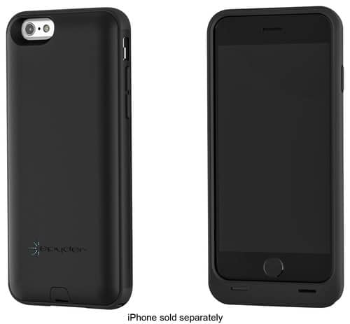 Front. Spyder - Powershadow External Battery Case for Apple® iPhone® 6 and 6s - Black.