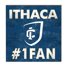 Jardine - Ithaca College Bombers 10" x 10" #1 Fan Plaque - Blue