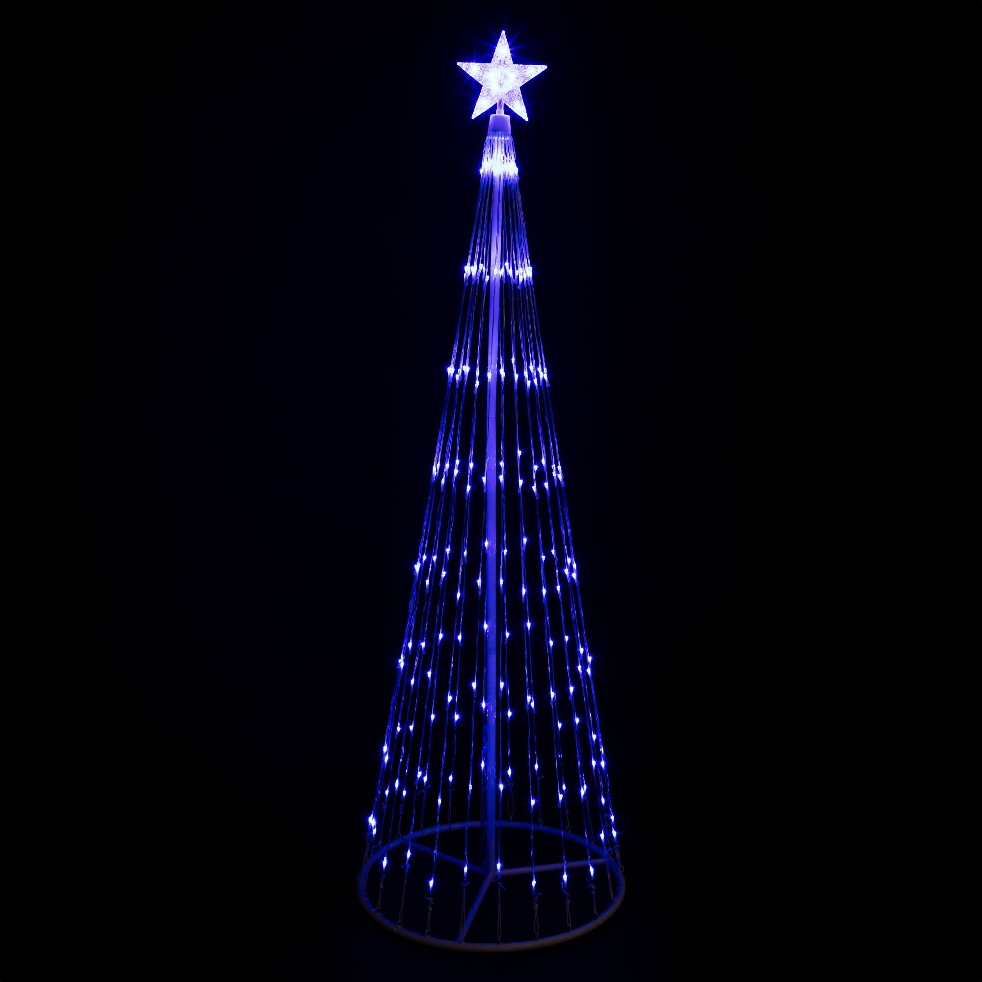 Northlight - LED Lighted Christmas Cone Tree Outdoor Decoration - 9' - Blue
