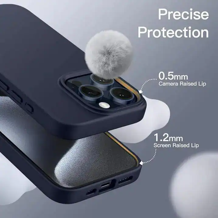 Torras Camera Lens Protector Bundle Entronix for iPhone 16 Plus Silicone Case, 2 Screen Protectors ...