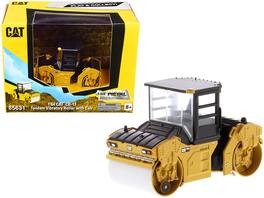 CAT Caterpillar CB-13 Tandem Vibratory Roller with Cab "Play & Collect!" Series 1/64 Diecast Model by Diecast Masters - Yellow