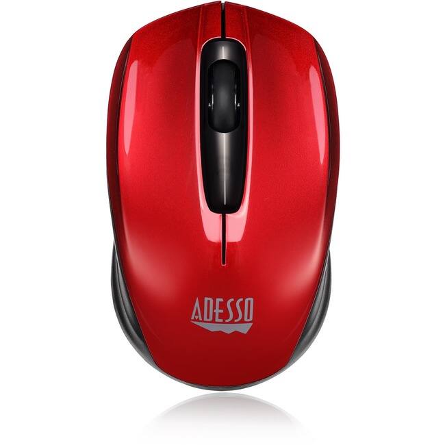 Front. Adesso - Adesso iMouse S50R 2.4GHz Wireless Mini Mouse - Optical - Wireless - Radio Frequency - 2.40 GHz - Red - USB - 1200 dpi - Red.