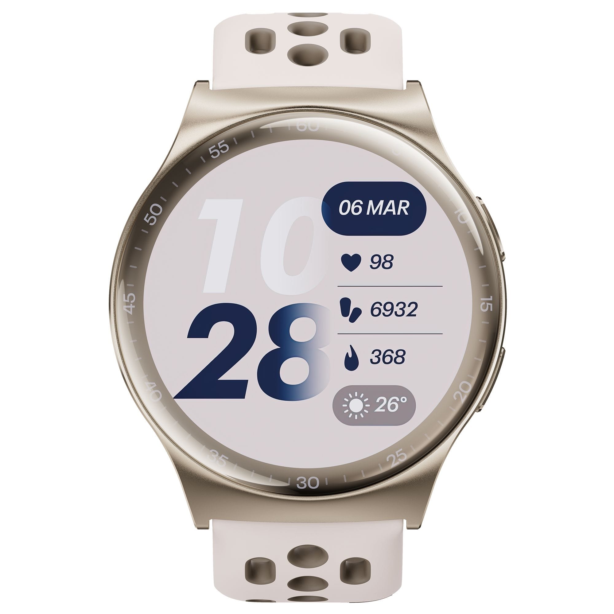 Reebok - PULSE Smartwatch with 1.43" AMOLED Display, 10-Day Battery Life, 80+ Sport Modes - Victory Gold - (2025)