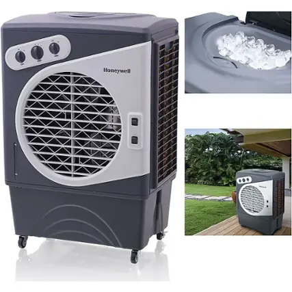 Front. Honeywell - Portable Indoor/Outdoor Evaporative Air Cooler - White.