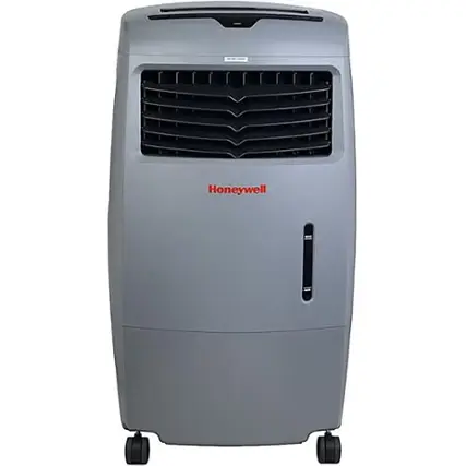Front. Honeywell - Honeywell 500 CFM Indoor and Outdoor Evaporative Air Cooler (Swamp Cooler) with Remote Control - White.