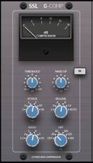 SSL G-COMP
- THRESHOLD: -20 dB
- MAKE UP: 0 dB
- ATTACK: 1 ms
- RELEASE: 16 ms (AUTO)
- RATIO: 3:1
- HPF: 305 Hz
- STEREO BUS COMPRESSOR
dB COMPRESSOR
- IN