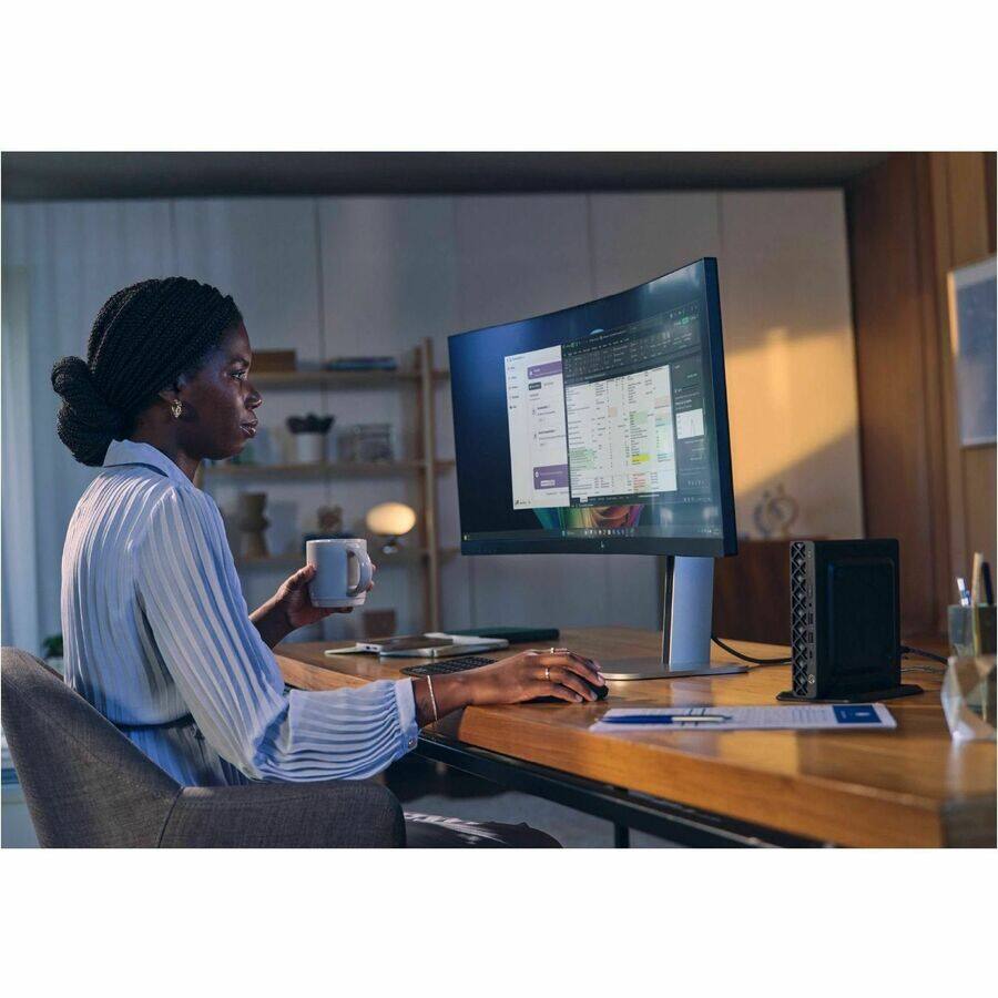 Alt View 4. HP - HP EliteDesk 8 G1a Desktop Computer - AMD Ryzen AI 5 PRO 340 - 32 GB - 512 GB SSD - Mini PC - Jack Black - AMD Chip - Black.