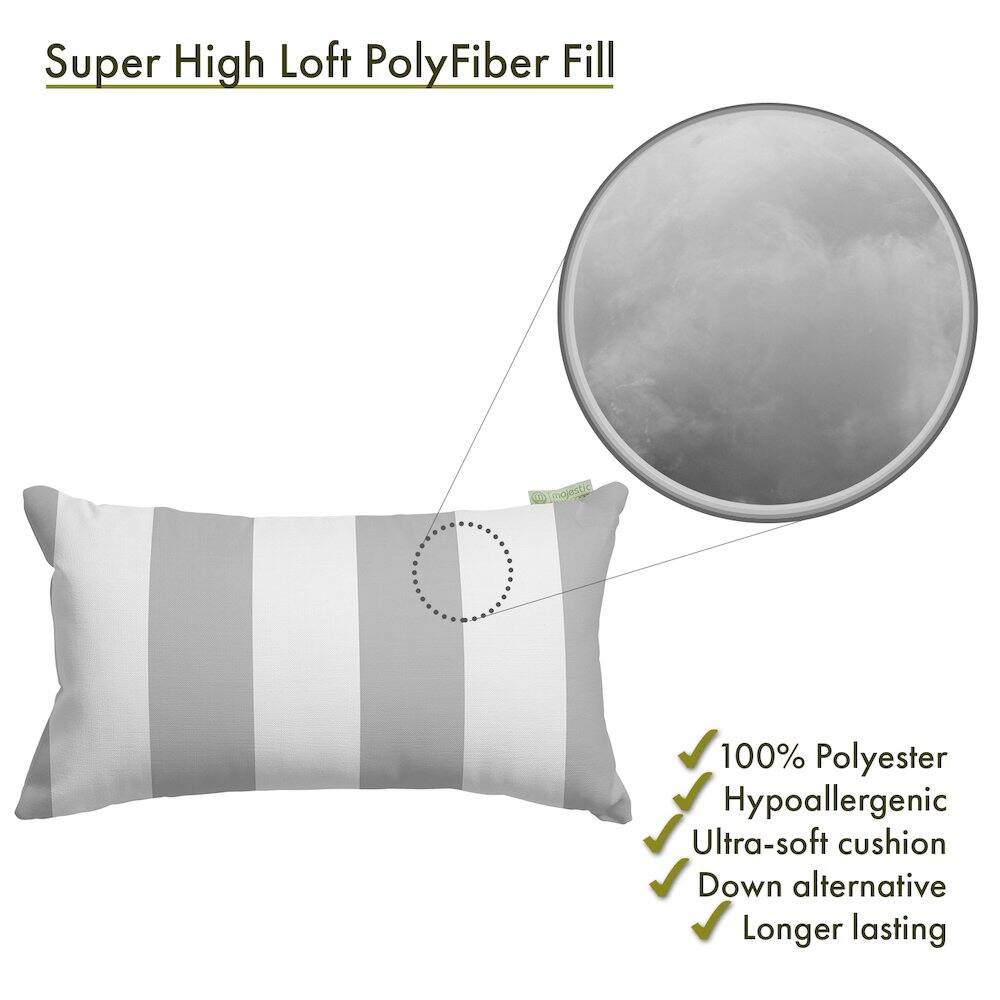Super High Loft PolyFiber Fill

- 100% Polyester
- Hypoallergenic
- Ultra-soft cushion
- Down alternative
- Longer lasting