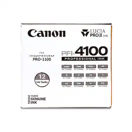 Canon - Lucia PRO II PFI-4100 Original Inkjet Ink Cartridge - Value Pack - Matte Black, Photo Black, Gray, Photo Gray, Blu