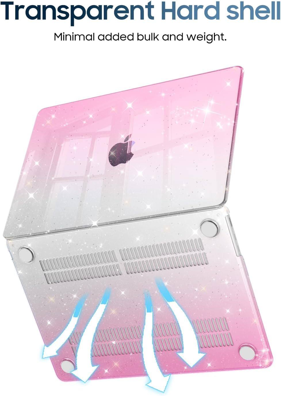 Transparent Hard shell  
Minimal added bulk and weight.