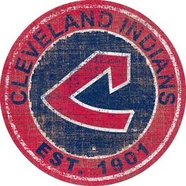Fan Creations - Cleveland Indians 24'' Round Heritage Logo Sign - Multicolor