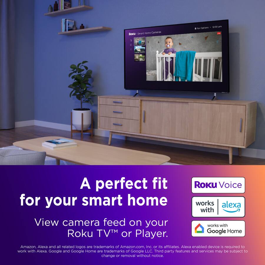 Perfect Ruku Roku Smart Home Indoor Camera 360° Wi Fi connected Security Camera With ...