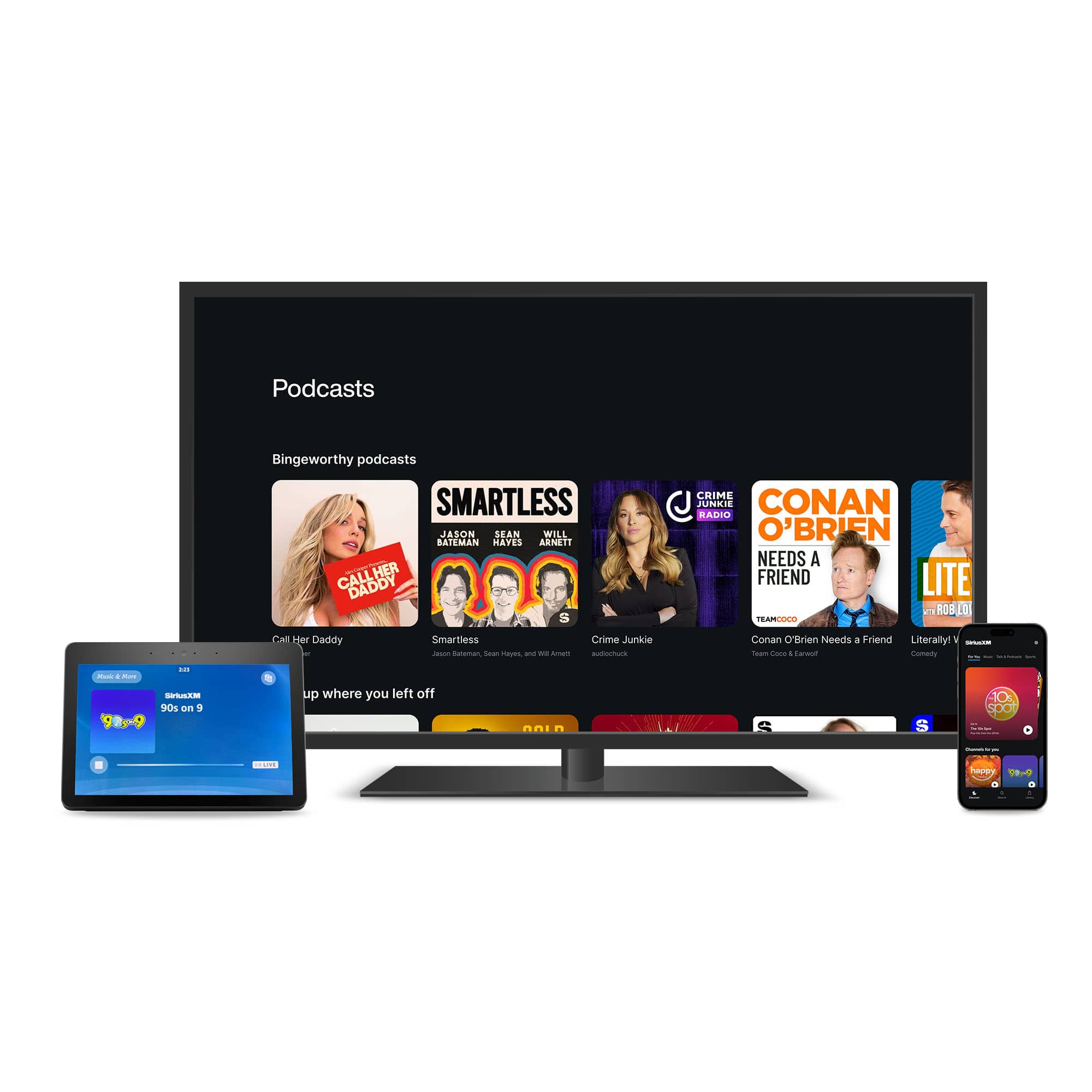 Podcasts Bingeworthy podcasts SMARTLESS JASON SEAN WILL ATEMAN HAYES ARNETT LIEP DADDY S CRIME JUNKIE CONAN RADIO O'BRIEN NEEDS A FRIEND LITE ... ROBLO TEAMITS Call Her Daddy Smartless - Jason Sean Will Aman Hayes Arnett Liep Daddy's Crime Junkie Conan Radio O'Brien Needs a Friend Literally! - Twan Tsaruot Samaity - - - + - S4TE 9OS an 9 -9 up where you left off S SOOL ...