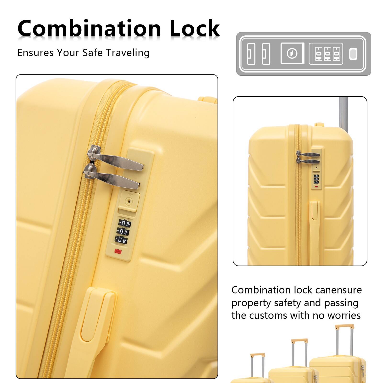 Combination Lock  
Ensures Your Safe Traveling  

Combination lock can ensure property safety and passing the customs with no worries