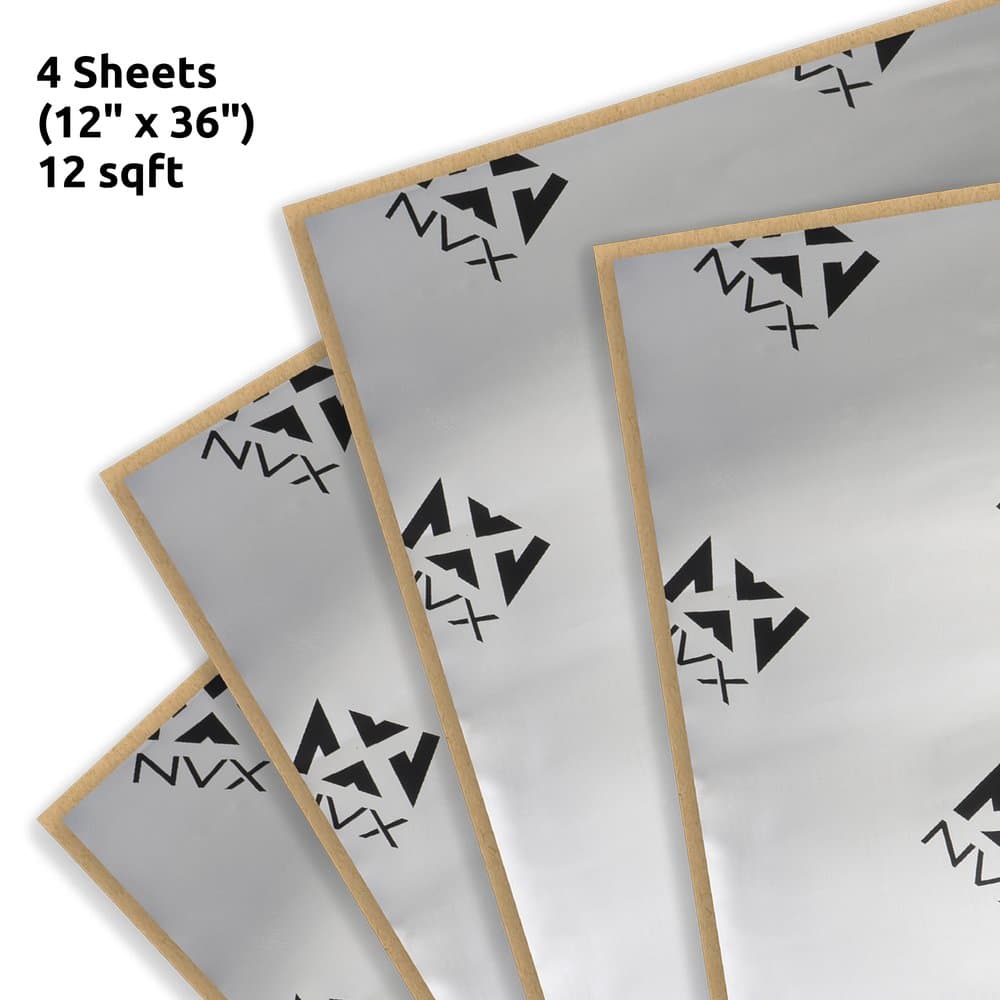 NVX - SDDK12 12 Square Feet of Sound Dampening Material 4-Door Kit - Four 12" x 36" Pieces