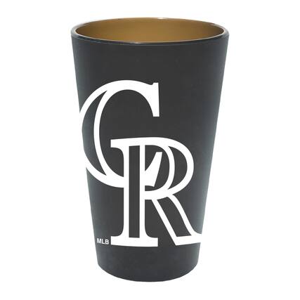 Front. WinCraft - Colorado Rockies 16oz. Team Color Silicone Pint Glass - Multicolor.