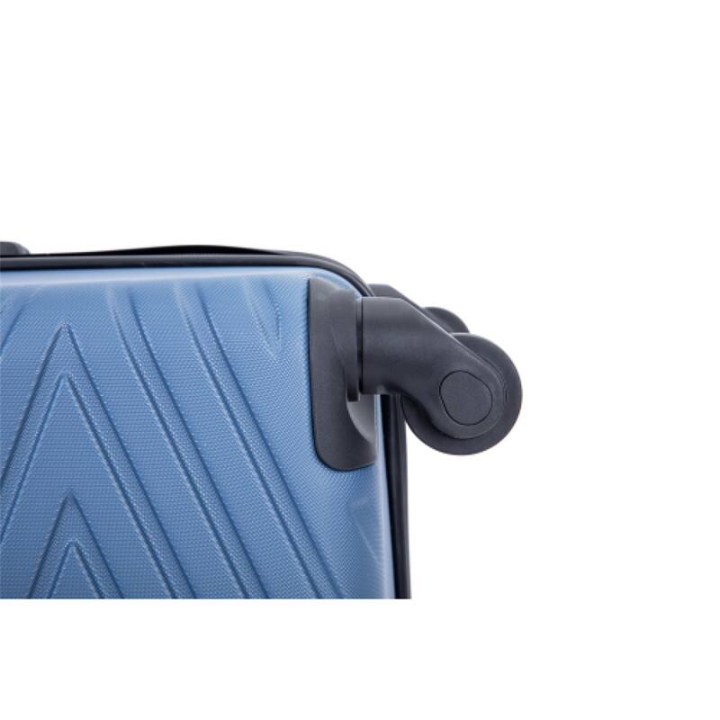 Alt View 5. HTUTWOO - Luggage 4-Piece ABS Lightweight Suitcase with Rotating Wheels - 16/20/24/28 Inch, TSA Lock - Blue.