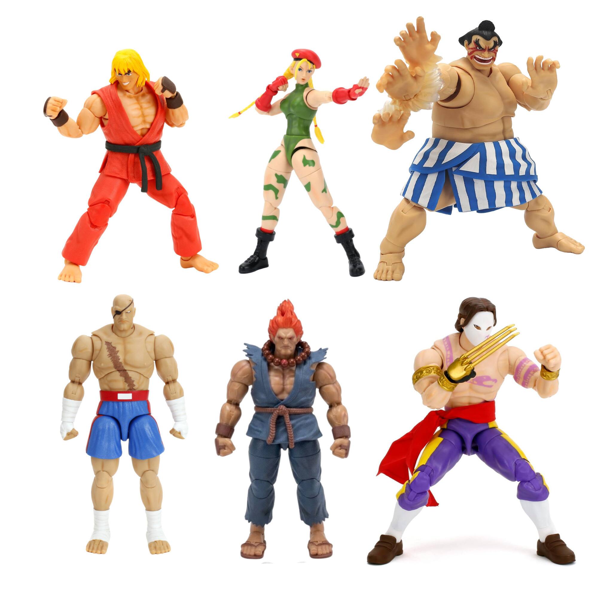 Front. Kratos Power - Jada Toys Street Fighter II Set (Ken, Cammy, E. Honda, Sagat, Akuma, and Vega).