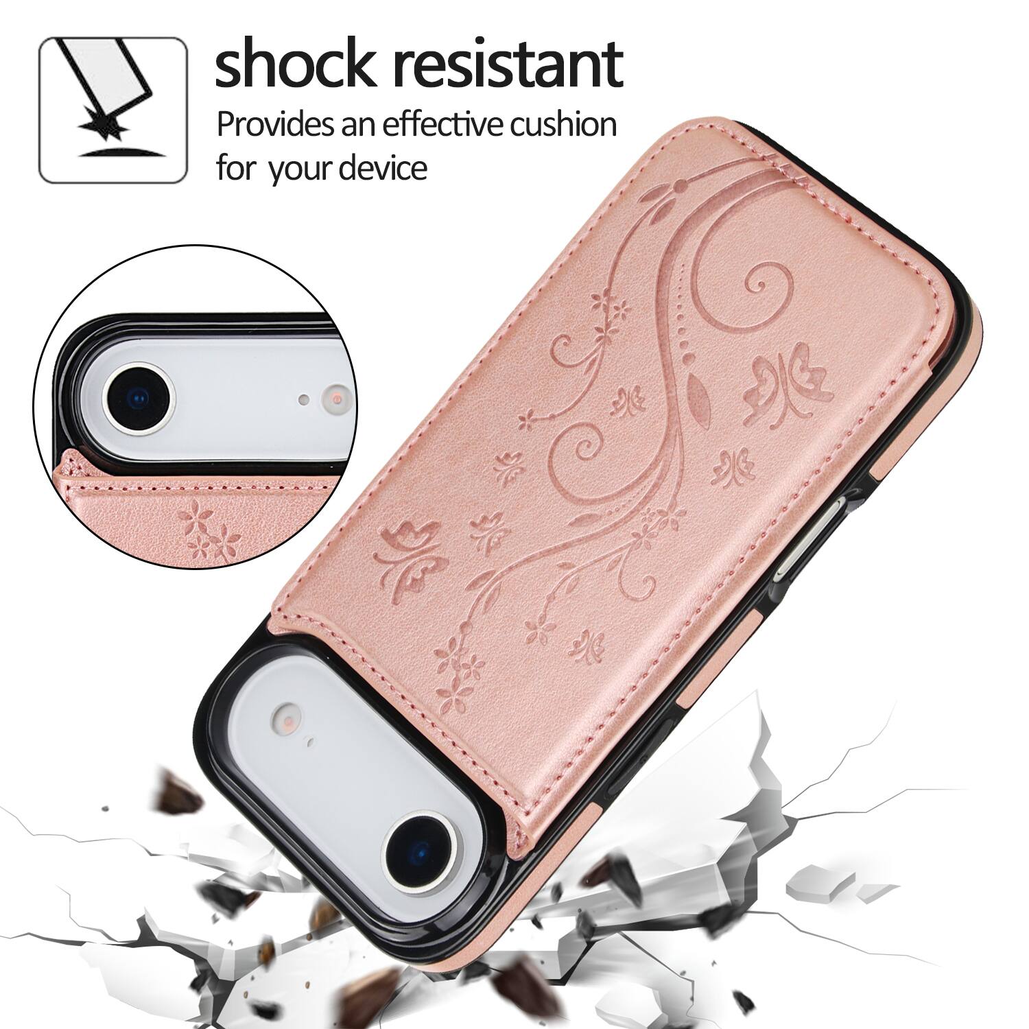 Shock resistant  
Provides an effective cushion for your device