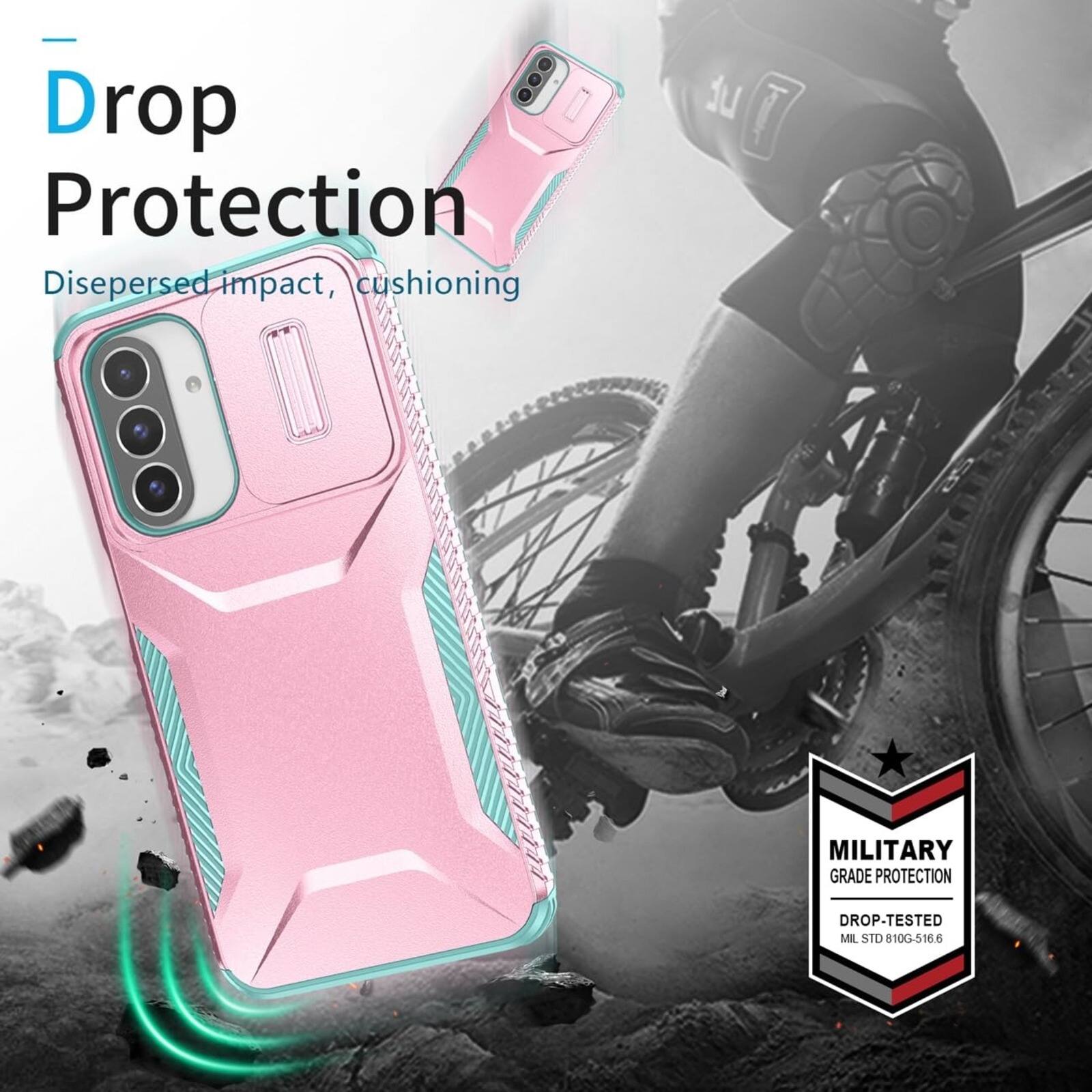 Drop Protection  
Dispersed impact, cushioning  

MILITARY GRADE PROTECTION  
DROP-TESTED MIL STD 810G-516.6