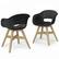 Front. Simpli Home - Kona Outdoor Dining Chair in Plastic ( Set of 2 ) - Black.
