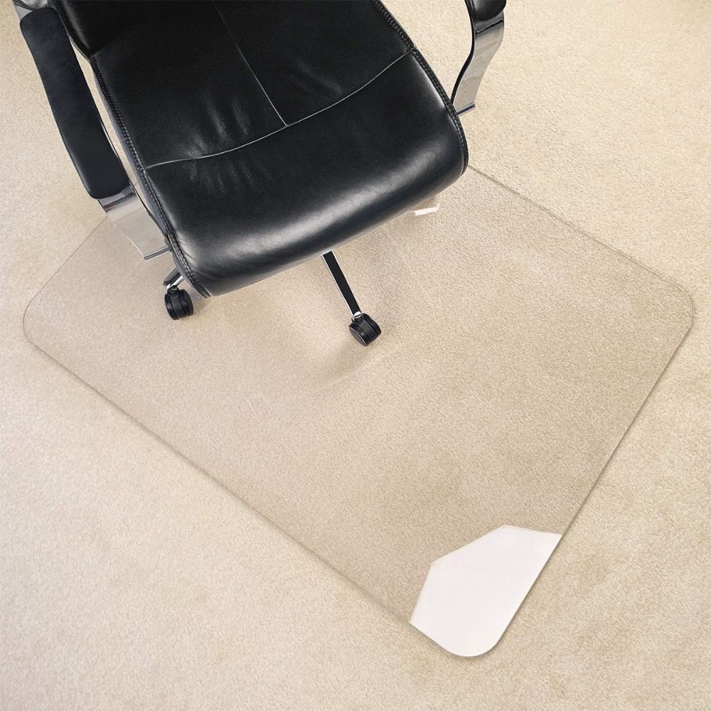 ZUQIETA - Upgraded Heavy Duty Chair Mat - 54"x32" 1/5" Thick for Carpet & Hard Floor - Crystal Clear
