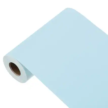 Front. Unique Bargains - Decorative Peel and Stick Wallpaper 393"x5.9" Solid Color Vinyl Self Adhesive for Home Wall Covering - Sky Blue.