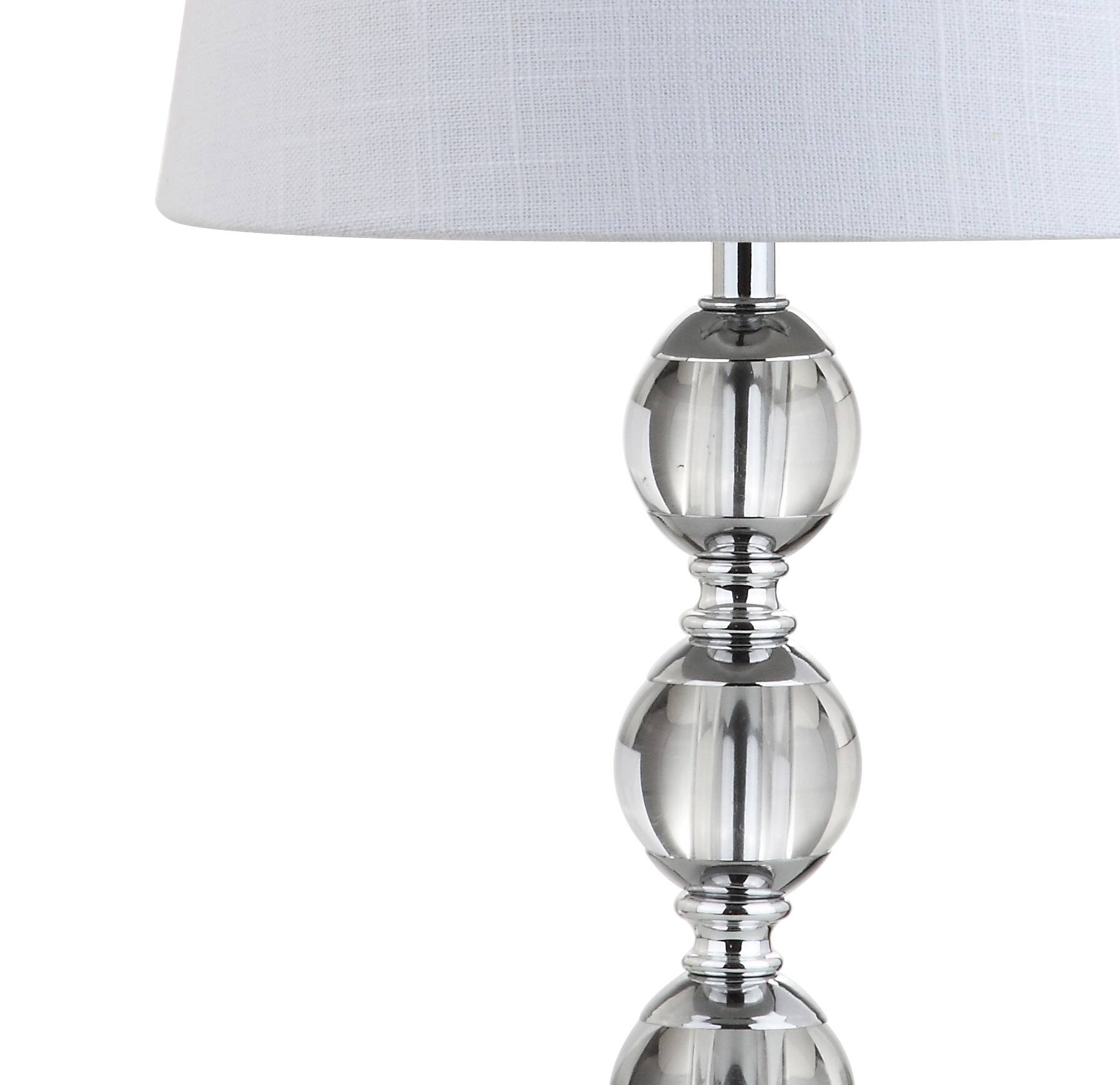 Alt View 6. Jonathan Y - Hudson 20" Crystal Mini LED Table Lamp, Clear/ Chrome - Clear.