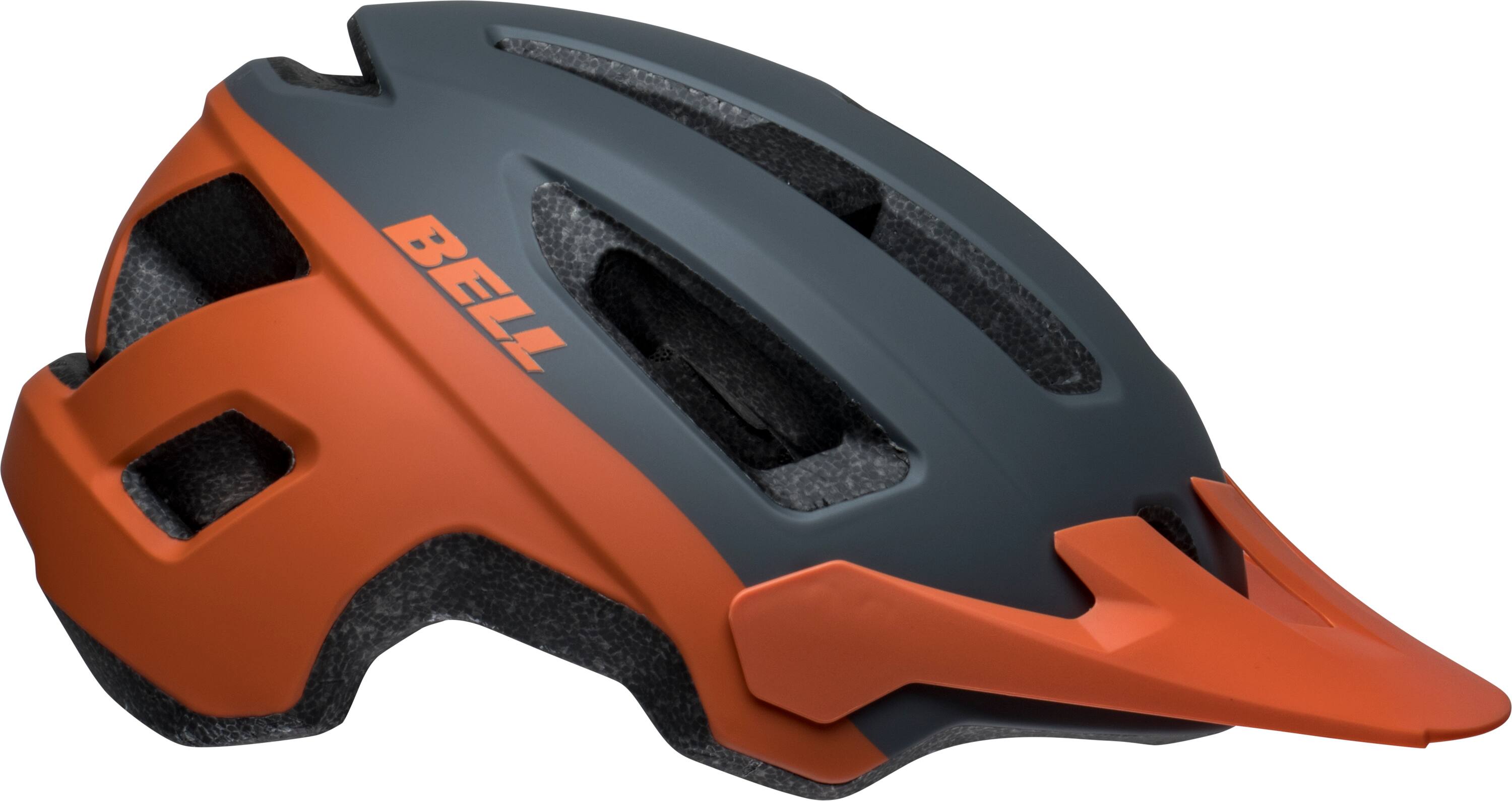 Angle. Bell - Soquel Helmet for Bike and Scooter - BATTLESHIP NARDO/BURNT ORANGE.