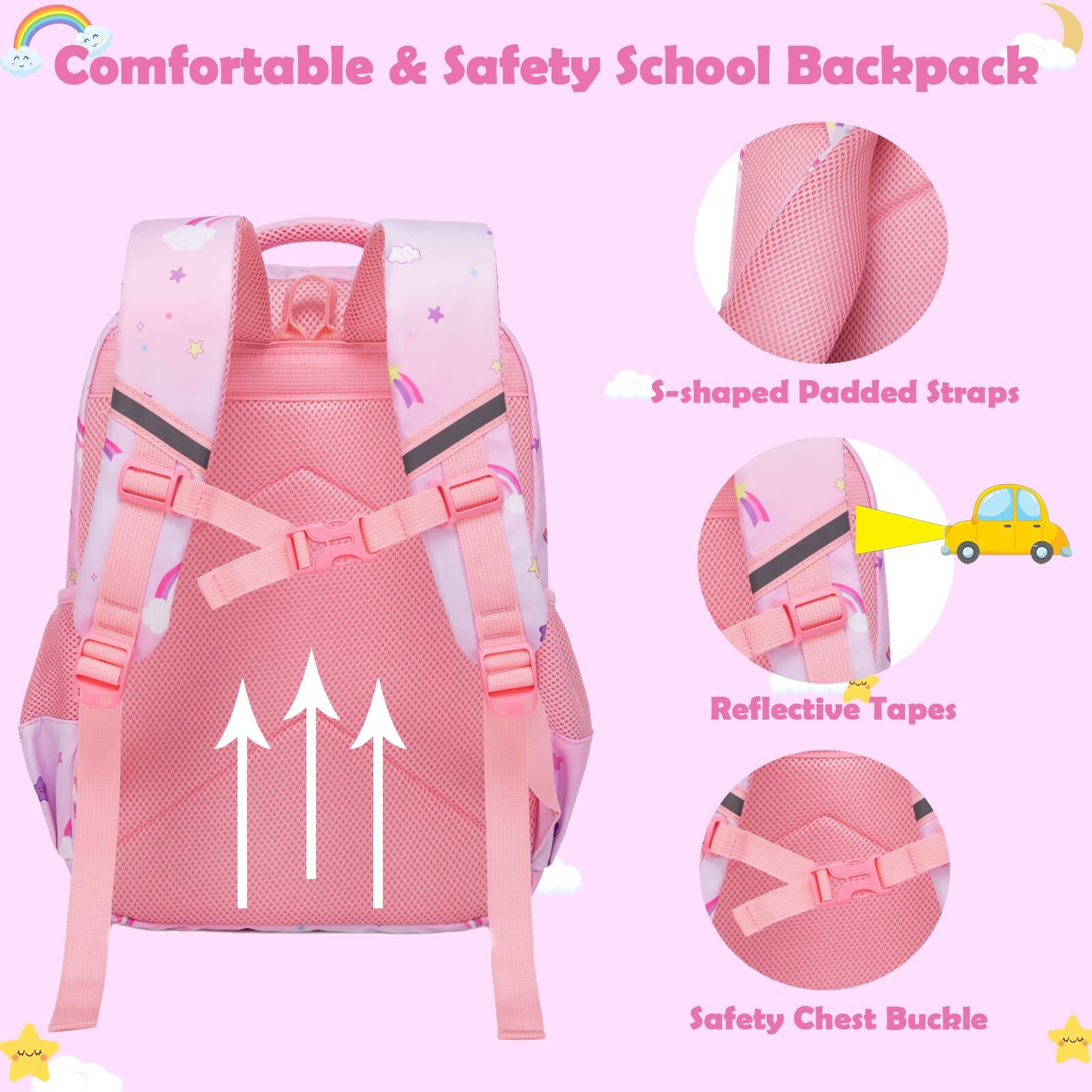 Pacoar Cade Backpack With Lunch Box Pencil Case For Elementary School 3 ...