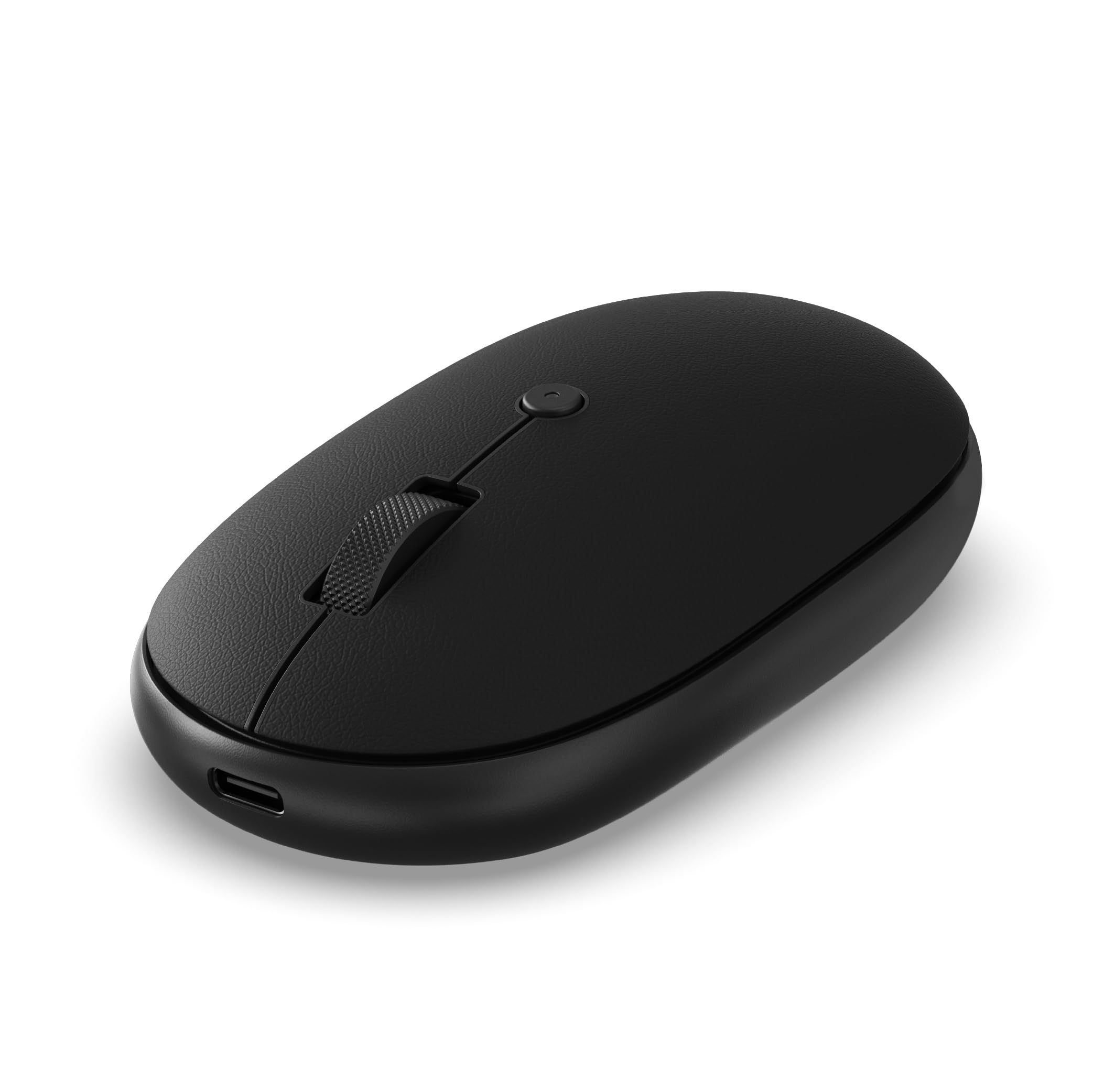 Front. Satechi - OntheGo Bluetooth Mouse - USB-C Rechargeable, Compact & Portable Wireless for Laptop, Computer, Tablet - Black.