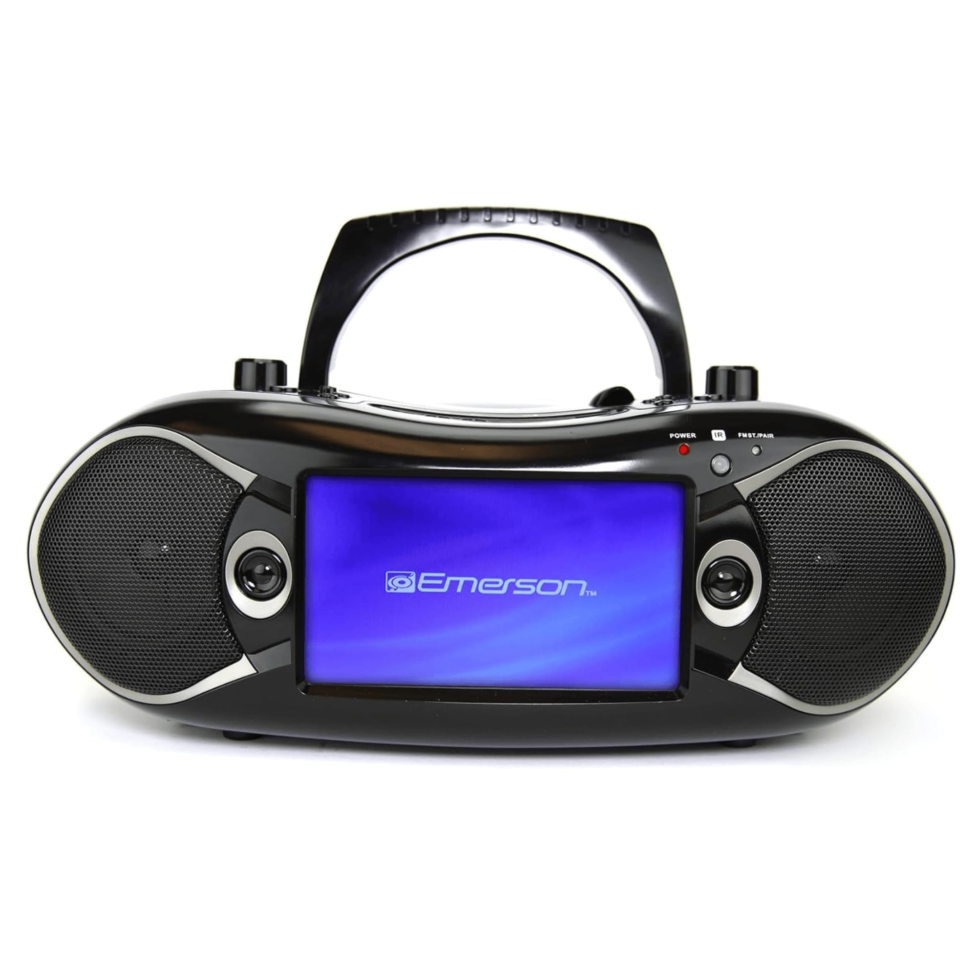 Emerson - 7" Bluetooth DVD Boombox with AMFM Radio & Digital TV - Black