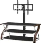 Front. Whalen Furniture - 3-in-1 Console for Most Flat-Panel TVs Up to 65" - Brown Cherry.