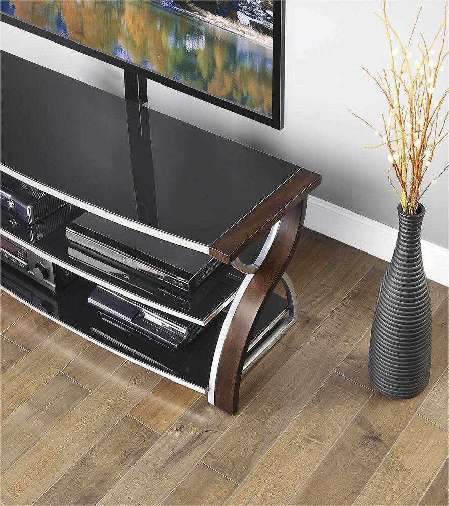Alt View 16. Whalen Furniture - 3-in-1 Console for Most Flat-Panel TVs Up to 65" - Brown Cherry.