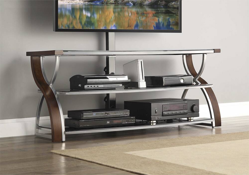 Alt View 19. Whalen Furniture - 3-in-1 Console for Most Flat-Panel TVs Up to 65" - Brown Cherry.