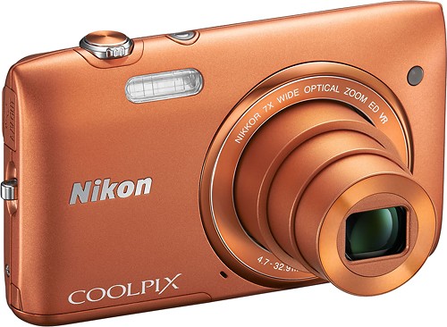 カメラ デジタルカメラ Best Buy: Nikon Coolpix S3500 20.1-Megapixel Digital Camera Orange 