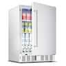 VEVOR - 24-Inch Indoor/Outdoor Beverage Refrigerator, 150 QT Freestanding or Undercounter Beverage Fridge - Stainless Steel Silver