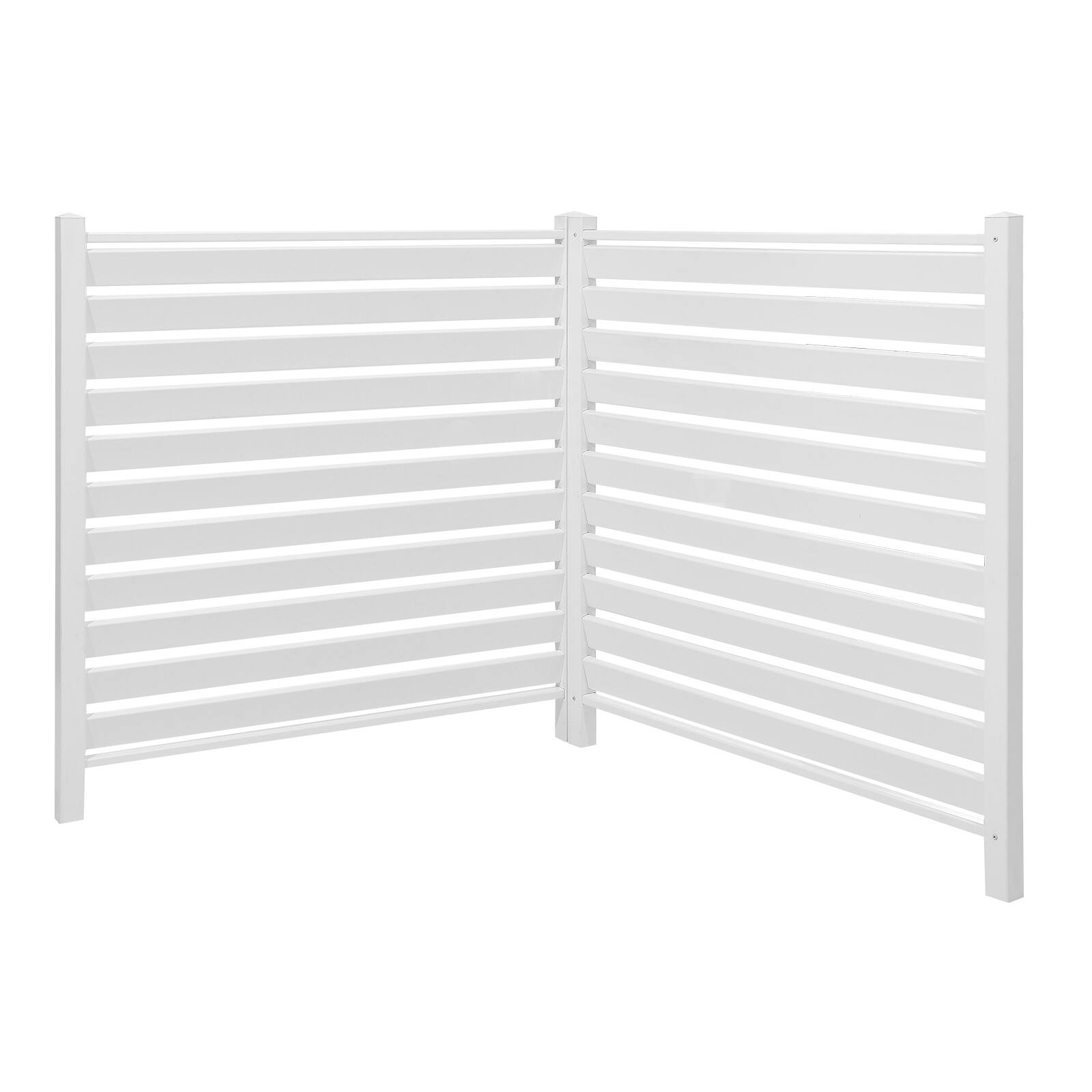 Alt View 5. VEVOR - 2 Panels Outdoor Privacy Screen, 48 x 48 in Air Conditioner Fence with 19.7 in Ground Stakes, Pool Equipment Enclosure - White.